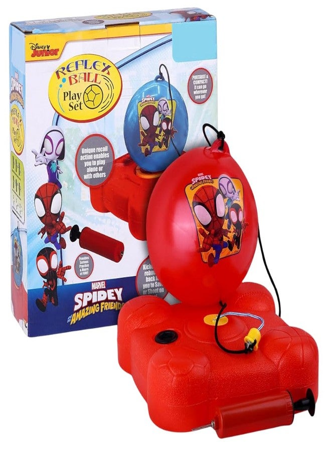 إستلو مجموعة ألعاب كرة القدم Estilo Reflex - مجموعة تدريب كرة قدم من 3 قطع للأطفال | تُحسّن الركل والمراوغة واللمسة الأولى والمهارات | مجموعة ألعاب كرة قدم | للأعمار من 4 سنوات فما فوق (سبايدرمان) - Image 1